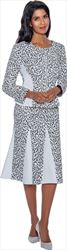  Devine Sport Soft Stretch Denim Animal Print Skirt Set 63782